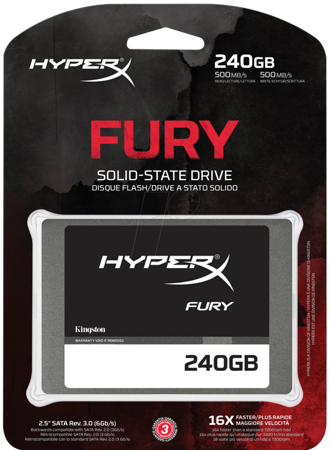 Dysk SSD 120GB Kingston HyperX Fury 2.5'' SATA3 transfer: 500/500 MB/s