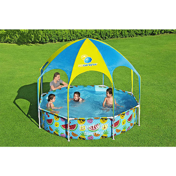 Bestway Basen stelażowy dla dzieci z zadaszeniem Steel Pro UV Careful 8' x 20"/2.44m x 51cm 56432