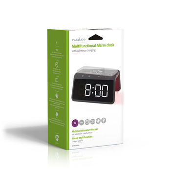 Budzik Nedis WCACQ30BK 5–15 W 2x alarm podświetlenie Czarny