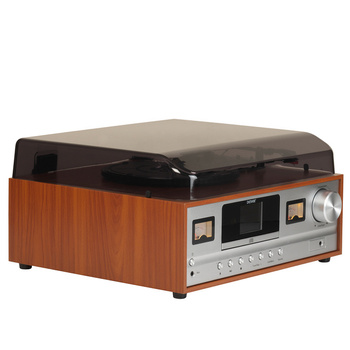 Retro wieża stereo Denver MRD-52 z gramofonem light wood