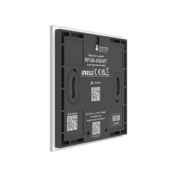 Szklany włącznik dotykowy iNELS MATTER 4 przyciski, biały