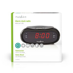 Radiobudzik Nedis CLAR001BK LED projekcja 2x budzik FM Czarny