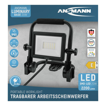 Reflektor roboczy ANSMANN FL20W-AC czarny
