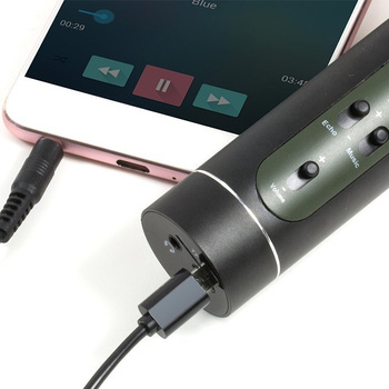 Bezprzewodowy mikrofon karaoke z głośnikiem Technaxx Bluetooth, do 10m (czarny)/uszkodzone opakowanie