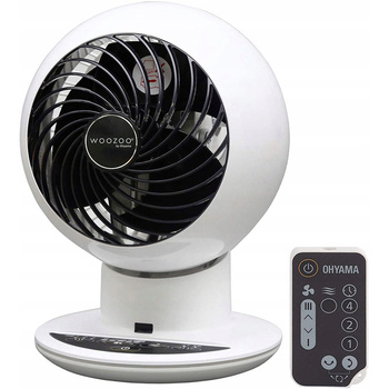 Cyrkulator  Woozoo PCF-SC15T, 15cm, 5 prędkości, ruchoma głowica pion i poziom, pilot, timer, funkcja breeze, 38W, White/Black