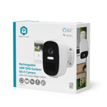 Kamera zewnętrzna Nedis Smartlife Wifi, IP66 czujnik ruchu, night vision, biały