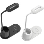 Lampka na biurko ładowarką indukcyjna 10W Rebeltec W600 biała