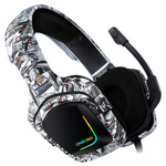 Słuchawki gamingowe Onikuma K20 RGB USB (camouflage grey)