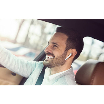 Słuchawki bezprzewodowe douszne w etui Technaxx Micro TWS, Bluetooth, microUSB (biały)