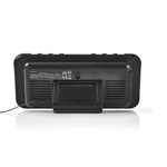 Radiobudzik Nedis CLAR004BK LED AUX projekcja 2x budzik FM Czarny