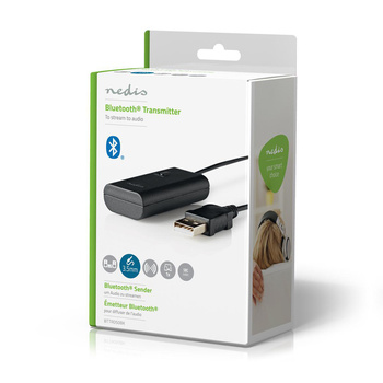 Nadajnik Bluetooth Nedis BTTR100BK 3.5 mm AptX LL/AptX/SBC Do 2 urządzeń Czarny