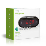 Radiobudzik Nedis CLAR001BK LED projekcja 2x budzik FM Czarny