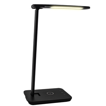 Lampka biurkowa LED Denver z ładowarką bezprzewodową czarna