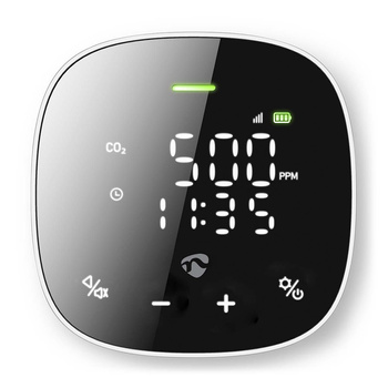 Czujnik jakości powietrza Nedis SmartLife Wi-Fi WIFISA20CBK Czarno-biały