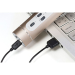 Bezprzewodowy mikrofon karaoke z głośnikiem Technaxx Bluetooth, do 10m (srebrno-złoty)