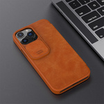 Etui Nillkin Qin Pro Leather iPhone 13 Pro Max (brązowy)