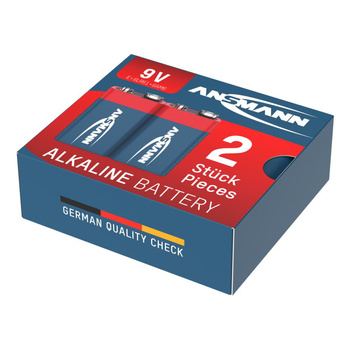 Baterie alkaliczne ANSMANN 2 x E/6LR61 9V
