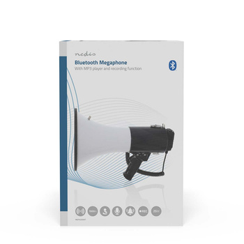 Megafon Nedis 1500m Nagrywanie 120dB Czarny/Biały/Uszkodzone opakowanie