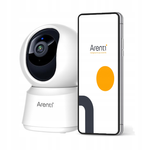 Kamera wewnętrzna Arenti Wi-Fi 3MP/2K z funkcją obrotu i prywatności