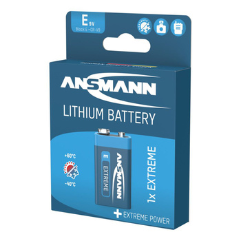 Bateria litowa ANSMANN Extreme E/1604LC/PP3 9V