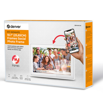 Ramka na zdjęcia Denver z FRAMEO 10.1" 16GB biała