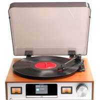Retro wieża stereo Denver MRD-52 z gramofonem light wood