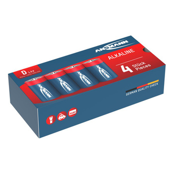 Baterie alkaliczne ANSMANN 4 x D/LR20 1.5V