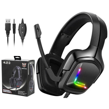 Słuchawki gamingowe Onikuma K20 RGB USB (black)