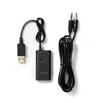Nadajnik Bluetooth Nedis BTTR100BK 3.5 mm AptX LL/AptX/SBC Do 2 urządzeń Czarny