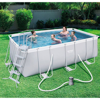 Bestway Prostokątny Basen stelażowy Power Steel 13'6" x 6'7" x 48"/4.12m x 2.01m x 1.22m 56456