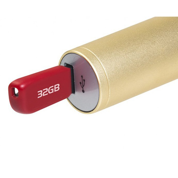 Bezprzewodowy mikrofon karaoke z głośnikiem Technaxx Bluetooth, do 8m (złoto-biały)