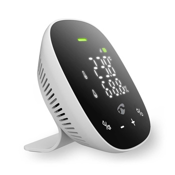 Czujnik jakości powietrza Nedis SmartLife Wi-Fi WIFISA20CBK Czarno-biały
