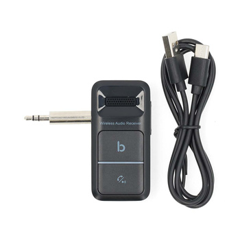 Odbiornik Bluetooth Nedis BTRC3024BK USB-C / 3.5 mm AAC/SBC Auto off Czarny
