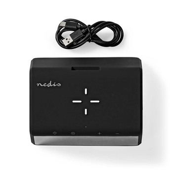 Budzik Nedis WCACQ30BK 5–15 W 2x alarm podświetlenie Czarny