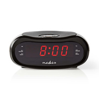 Radiobudzik Nedis CLAR001BK LED projekcja 2x budzik FM Czarny
