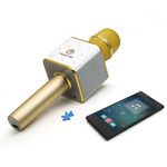 Bezprzewodowy mikrofon karaoke z głośnikiem Technaxx Bluetooth, do 8m (złoto-biały)