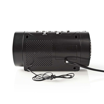 Radiobudzik Nedis CLAR005BK LED projekcja 2x budzik FM Czarny
