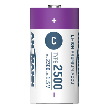 Akumulatory Li-Ion ANSMANN C 2500mAh 1.5V USB-C - 2szt.