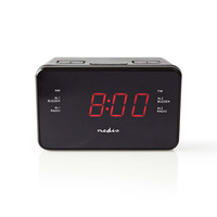 Radiobudzik Nedis CLAR002BK LED AUX projekcja 2x budzik FM Czarny