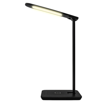 Lampka biurkowa LED Denver z ładowarką bezprzewodową czarna