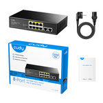 PoE+ Switch Cudy with 2 Gigabit Uplink Ports 120W 8-Port 10/100M