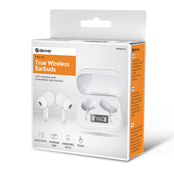 Słuchawki douszne TWS Denver Bluetooth białe