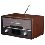 Drewniane centrum muzyczne retro Denver MDA-525DW z radiem dark wood