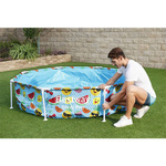 Bestway Basen stelażowy dla dzieci z zadaszeniem Steel Pro UV Careful 8' x 20"/2.44m x 51cm 56432