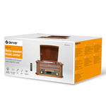 Drewniane centrum muzyczne retro Denver MRD-51 z gramofonem/Uszkodzone opakowanie