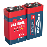 Baterie alkaliczne ANSMANN 2 x E/6LR61 9V
