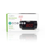 Radiobudzik Nedis CLAR005BK LED projekcja 2x budzik FM Czarny