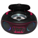 Boombox BT Denver TCL-212BT z radiem, wejściem CD, USB różowy
