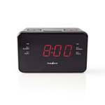 Radiobudzik Nedis CLAR002BK LED AUX projekcja 2x budzik FM Czarny