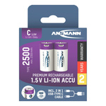 Akumulatory Li-Ion ANSMANN C 2500mAh 1.5V USB-C - 2szt.